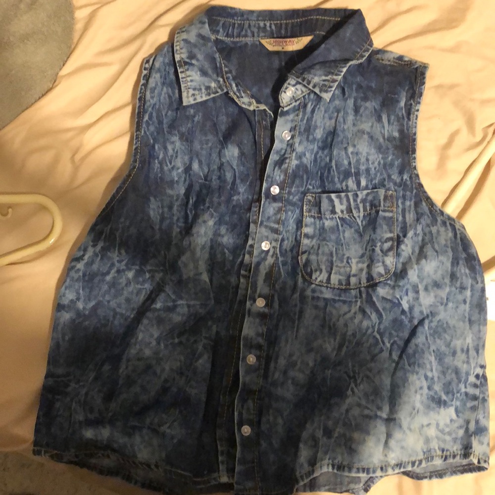 Denim vest size M